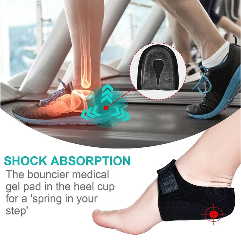 Silicone Gel Heel Cup Cushion Shock Absorption Shoe Pads for Plantar Fasciitis Spurs Moisturising Foot Care Protector Inserts
