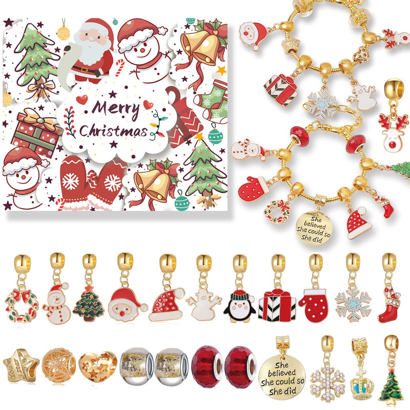 Countdown Calendar Jewelry Christmas Advent Calendar Bracelets For Girls Christmas Advent Calendar
