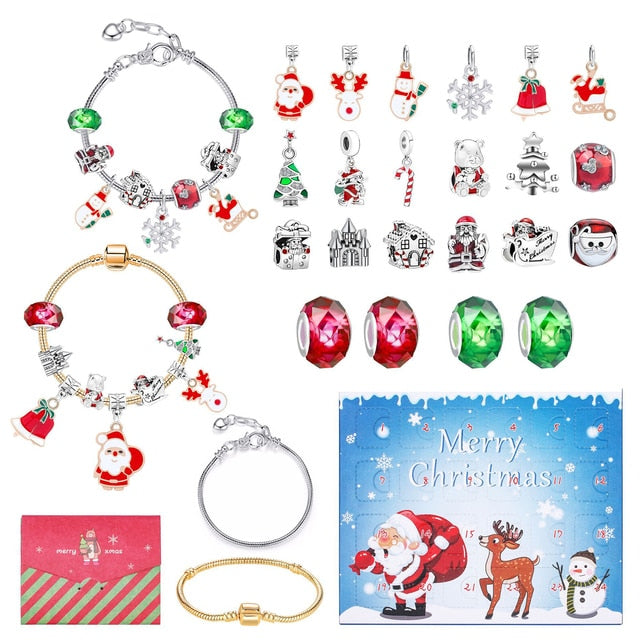 Countdown Calendar Jewelry Christmas Advent Calendar Bracelets For Girls Christmas Advent Calendar