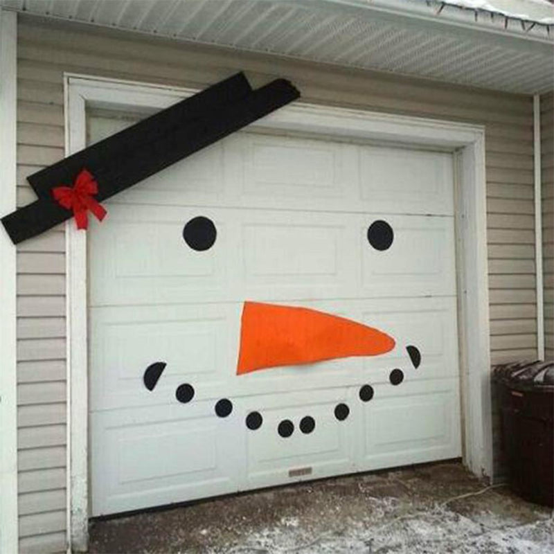 16pc/set DIY Christmas Snowman Decoration Outdoor Garage Door Decorations For Home Christmas Holiday DIY Snowman Christmas Decor