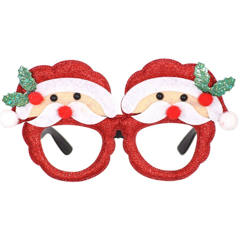 Christmas Party Glasses Santa Snowman Reindeer Xmas Decoration Eyeglasses Prop Kids Gifts Merry Christmas
