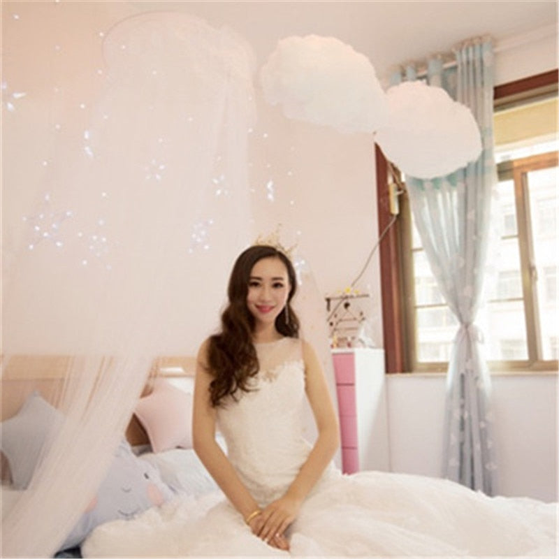 Artificial Cotton Cloud Ornaments DIY Wedding Christmas Day Party Shopping Mall Window Bar 4S Shop Decoration (White)