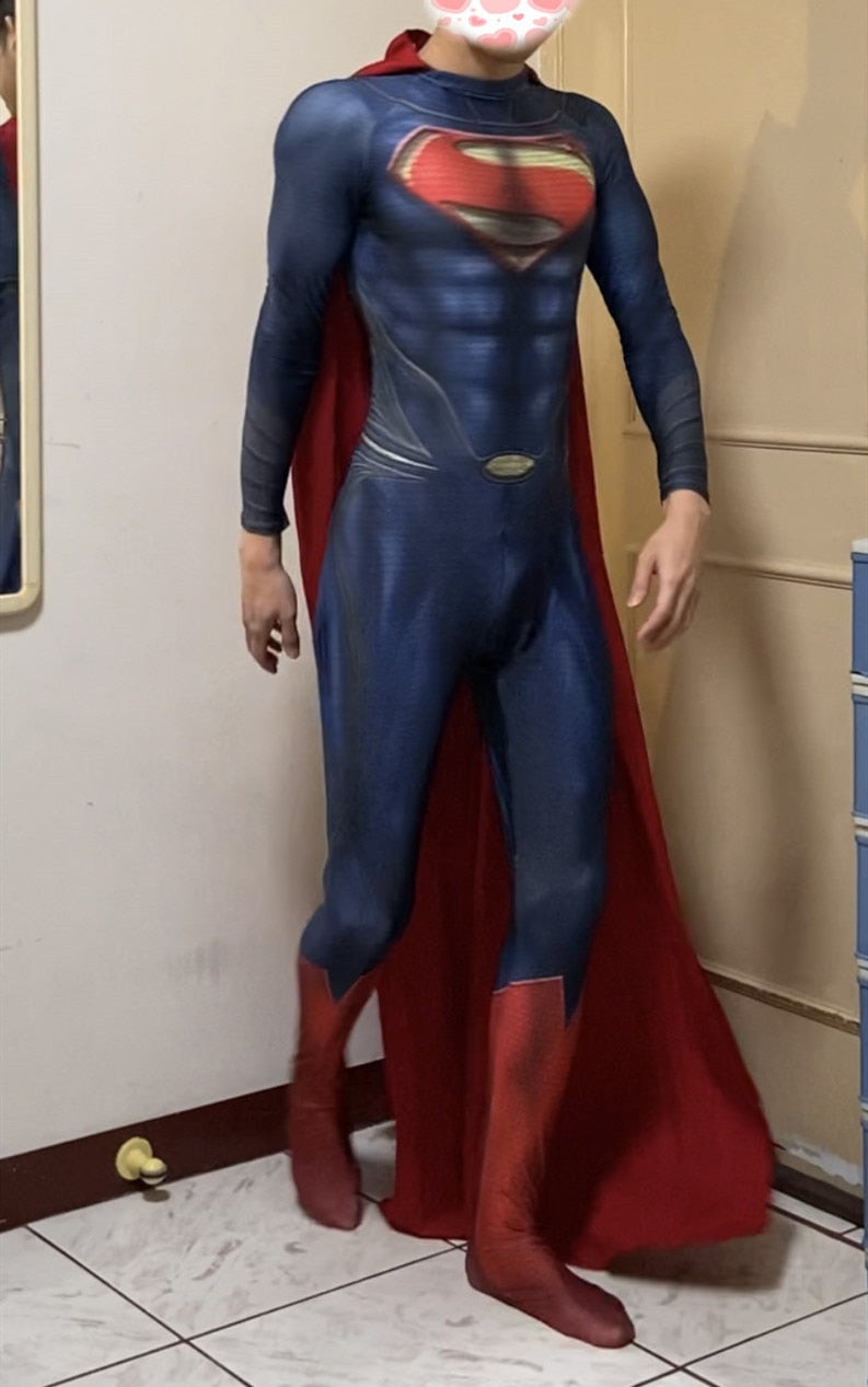 Adults Kids The Man of Steel Cosplay Costume Zentai Suit  Superhero Halloween Bodysuit