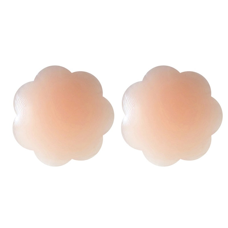 Women's Skin Tone Silicone Nipple Cover Pasties 2 Pairs