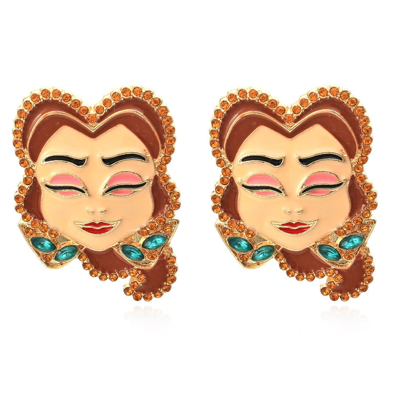 Exaggerated 2022 Halloween Witch Character Funny Earrings for Woman Party Casual