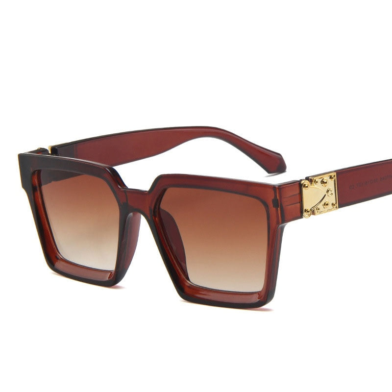 Vintage Sunglasses Unisex Square Brand Designer Eyeglasses - Luxury Mirror Retro High Quality