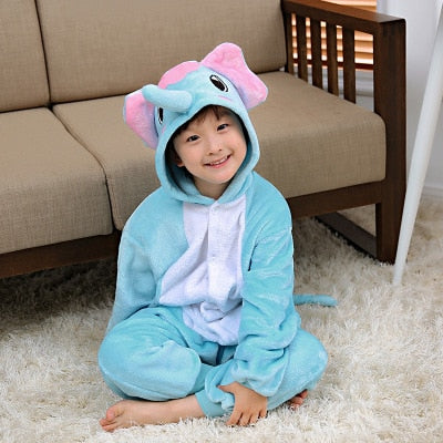 Kids Onesie Kigurumi Children Full Body Pajama Cartoon Girls Boys One-Piece Pyjamas Anime Jumpsuit Halloween Cosplay Costume