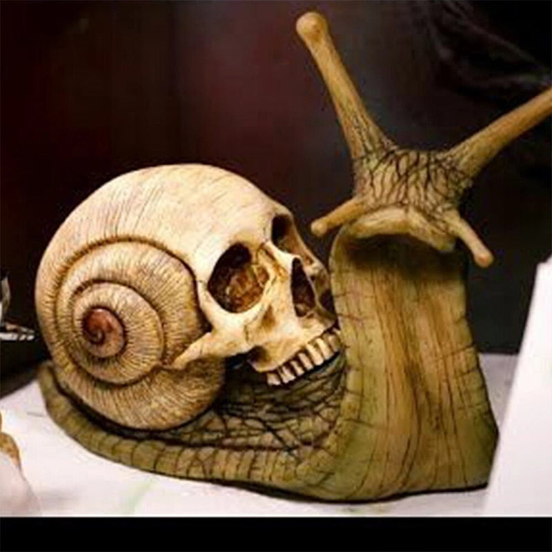 2022 Newest Snail Skull Sculpture Halloween Party Home Garden Decor
