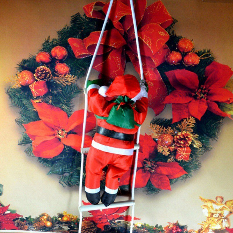 Christmas Hanging Decoration Santa Claus Climb Ladder Hanging Decoration Festival Party Supplies Christmas Tree Decorations
