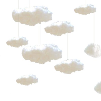 Artificial Cotton Cloud Ornaments DIY Wedding Christmas Day Party Shopping Mall Window Bar 4S Shop Decoration (White)