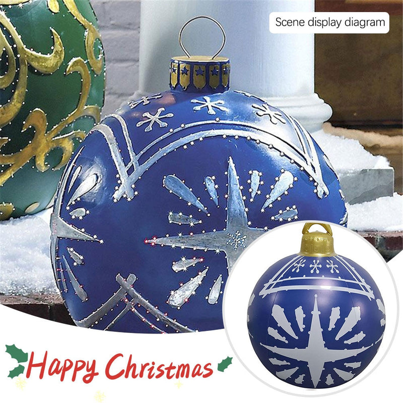 Outdoor Christmas Inflatable Decorated Ball PVC Giant Big Large Balls Xmas Tree Decorations Toy Ball