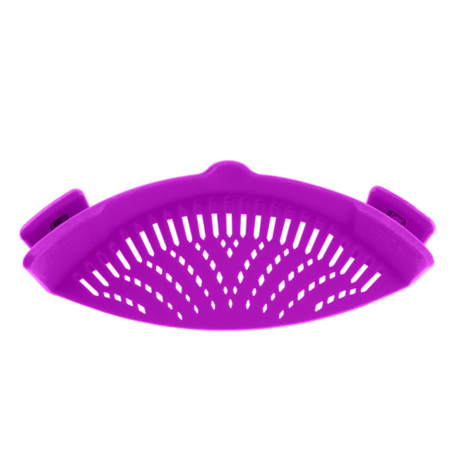 Adjustable Silicone Pot Strainer With Clips - Snap N Strain Strainer
