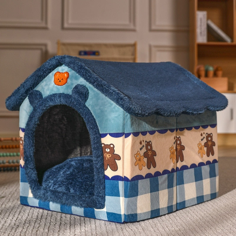 Foldable Dog House Dog Bed Pet Supplies Winter Small and Medium-sized Dogs Warm Pet Supplies Puppy Cave Sofa