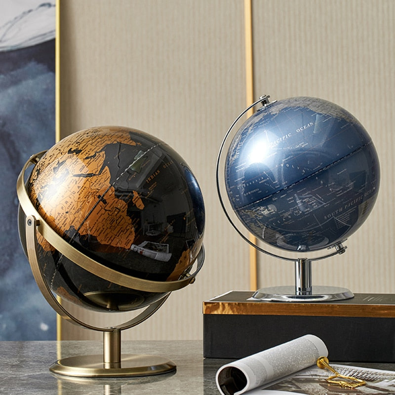 World Globe Figurines for Interior Globe Geography Kids Education Office Decor Accessories Home Decor Birthday Gifts for Kids