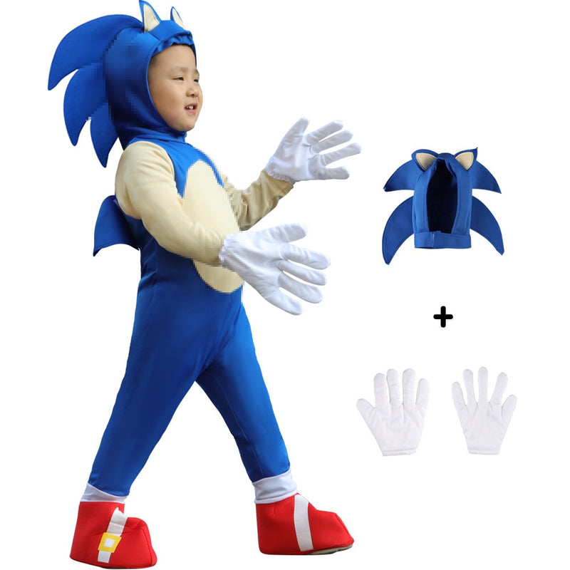 Sonic Costume - Halloween Children Clothes Game Character Cosplay Costume Hedgehog-Boys Kids Girls