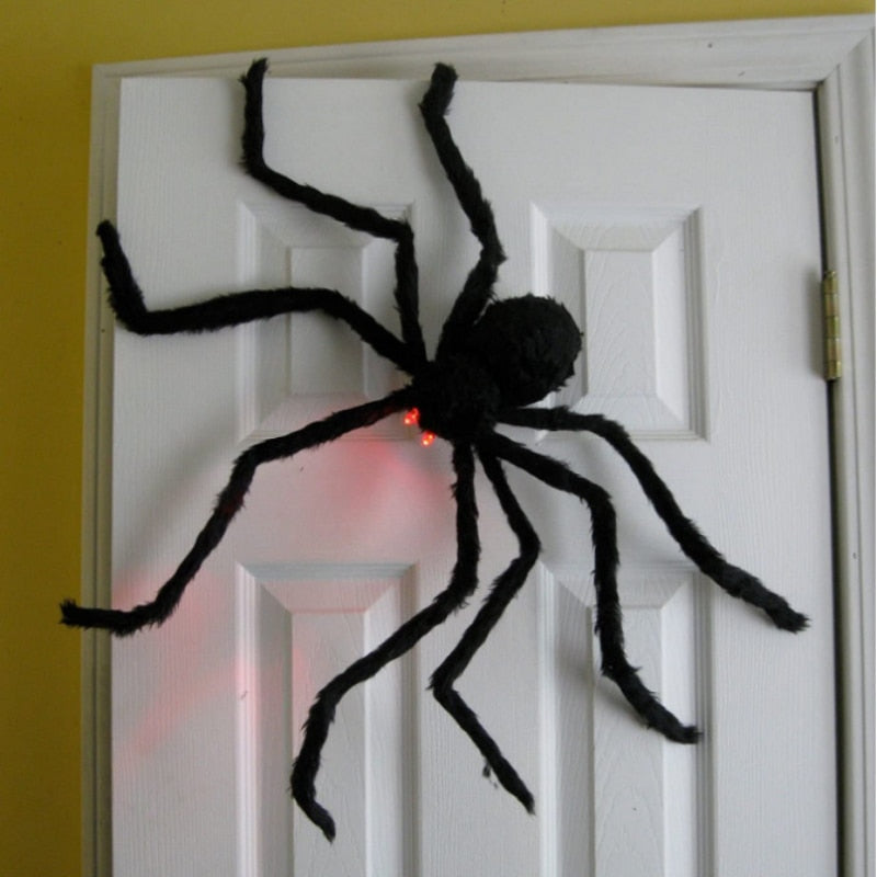 Oversized Plush Black Spider Halloween Party
