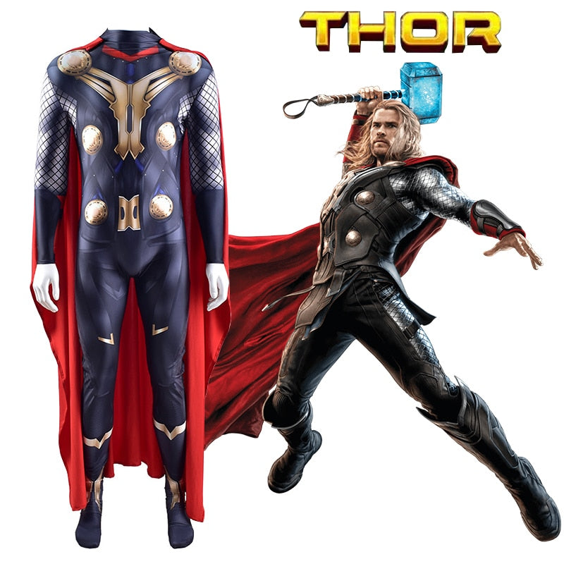 Thor Cosplay Costume Superhero - Thor Odinson Bodysuit for Halloween