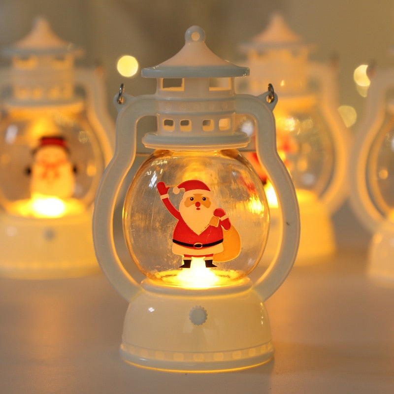 Christmas portable small oil lamp Led light Christmas Decorations For Home Christmas Ornament Xmas Navidad Natal New Year