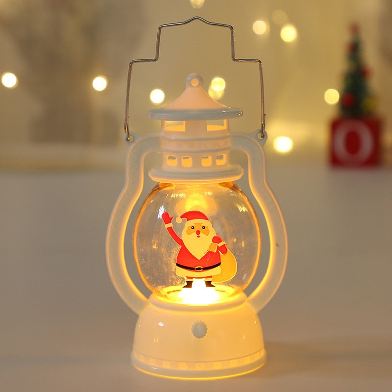 Christmas portable small oil lamp Led light Christmas Decorations For Home Christmas Ornament Xmas Navidad Natal New Year