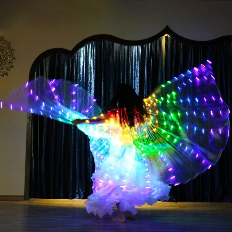 Adult LED Butterfly Wings Costume fluorescent Dance Costume Adult Led Costume Circus Luminous Costumes Christmas Party Show