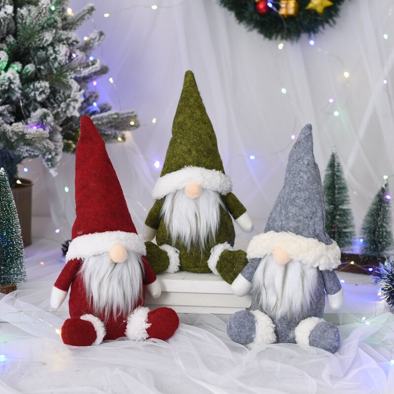 Christmas Dolls Santatree Decor New Year 2023 Decoration Ornament Reindeer Snowman Santa Claus Faceless Doll Merry Christmas