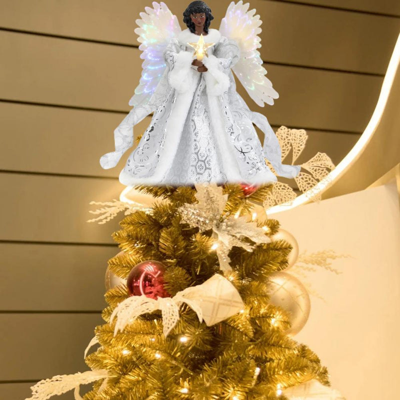 Ornamental Xmas Tree Topper Exquisite Christmas Tree Decoration Ornament DIY Decoration Angel Tree Topper Christmas Decoration