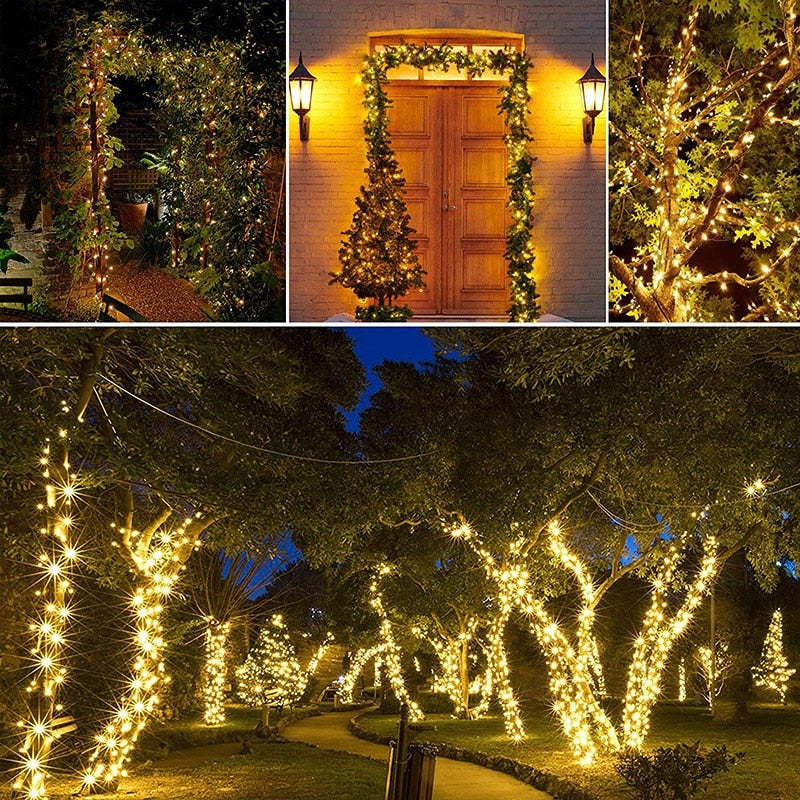 Solar String Fairy Light LED Waterproof Outdoor 22M/32M Garland Solar Power Street Lamp Festoon Christmas Party For Garden Decor