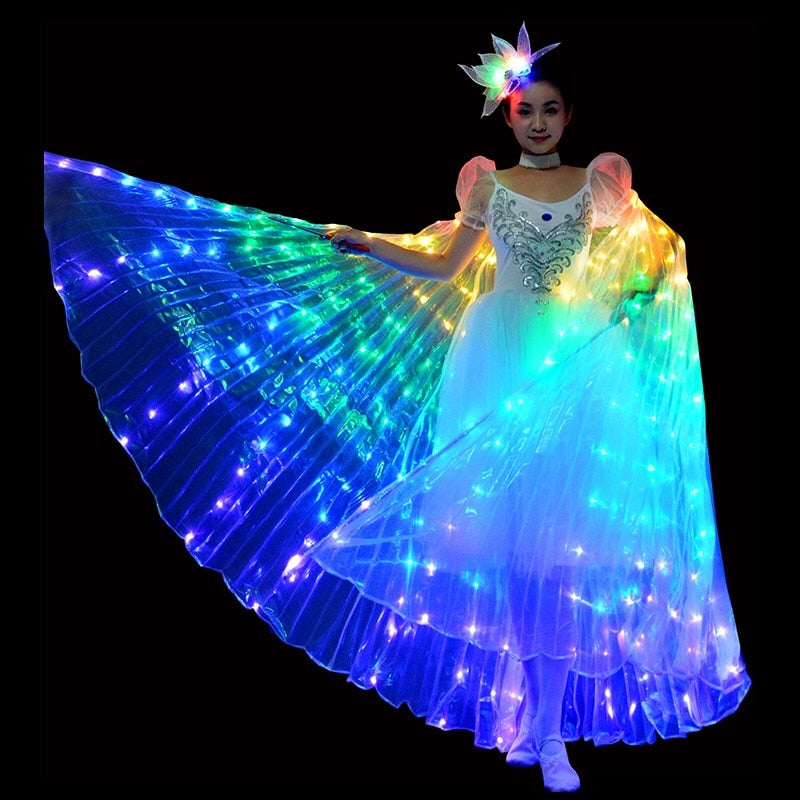 Adult LED Butterfly Wings Costume fluorescent Dance Costume Adult Led Costume Circus Luminous Costumes Christmas Party Show