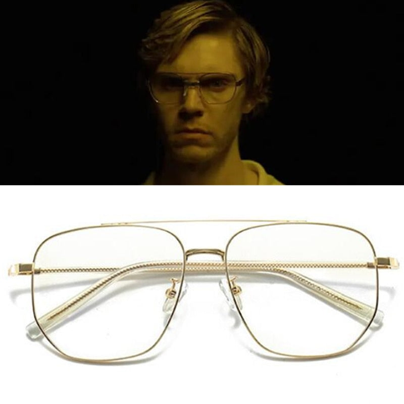 Movie TV Jeffrey Dahmer Glasses Cosplay Costume Eyeglasses Adult Unisex Eyewear Halloween Prop Accessories