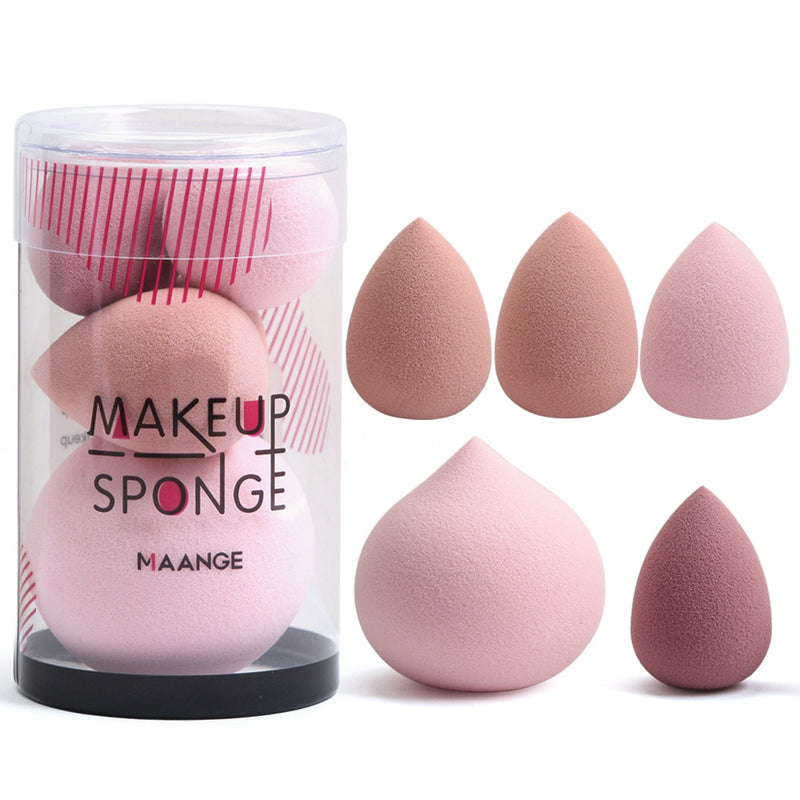 5Pcs Makeup Sponge Set Face Beauty Powder Puff For Foundation Cream Concealer Make Up Blender Tools
