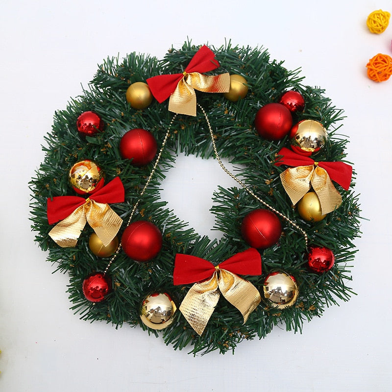 Christmas Wreath Merry Christmas Ornaments Door Hanging Garland Christmas Decoration for Home 2022 Xmas Tree Decor New Year 2023