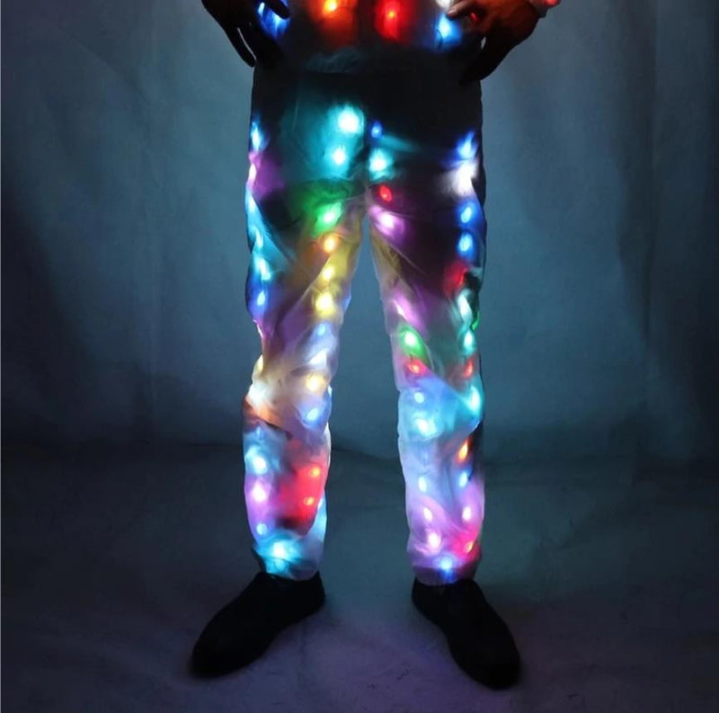 Dancing LED Pant Luminous Costume Dance Costume LED Jacket Halloween Cosplay Costume