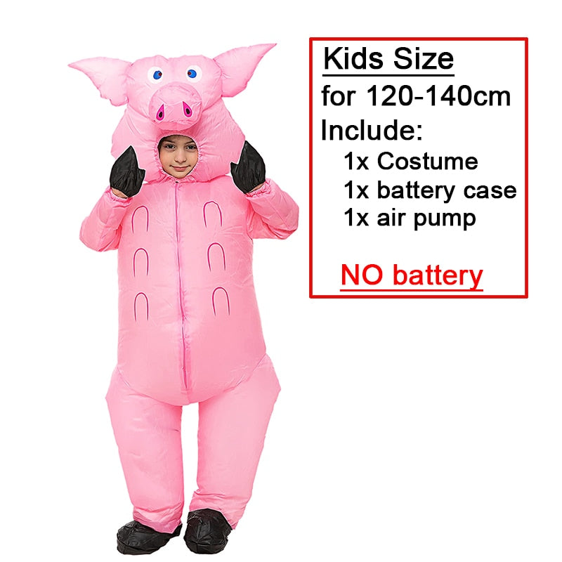 Adult Kids Pig Inflatable Costume Blow Up Pig