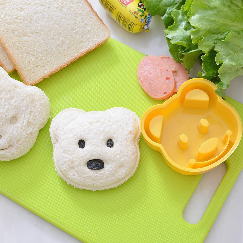 EW Household Bear Sandwich Mold Bread Mold Sandwich Making DIY Toast Mold Baking Tool