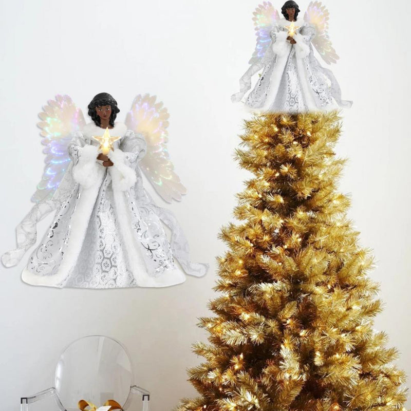 Ornamental Xmas Tree Topper Exquisite Christmas Tree Decoration Ornament DIY Decoration Angel Tree Topper Christmas Decoration