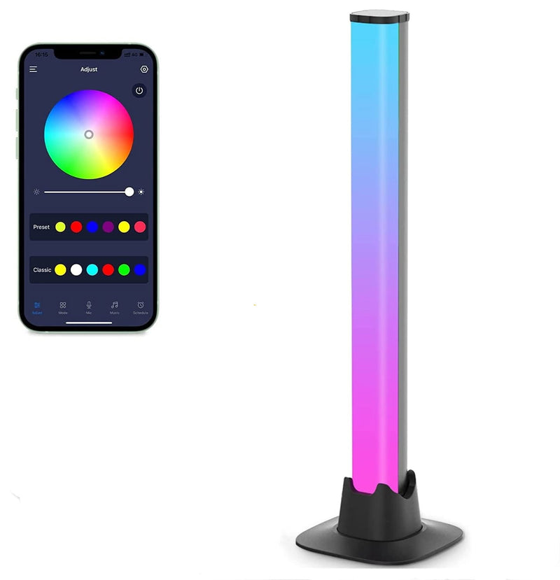 Smart RGB LED Light Bars Night Light with Bluetooth APP Control Music Rhythm Lights Backlight for Gaming TV Room Decoration Lamp